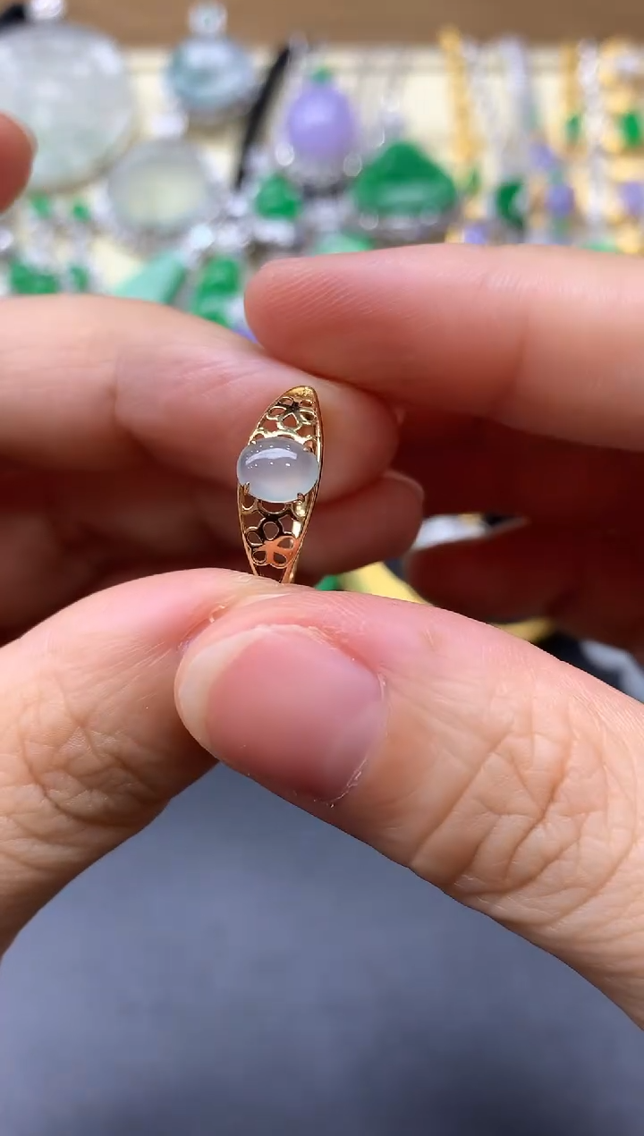 18K金镶嵌戒指翡翠293-中国好珍宝