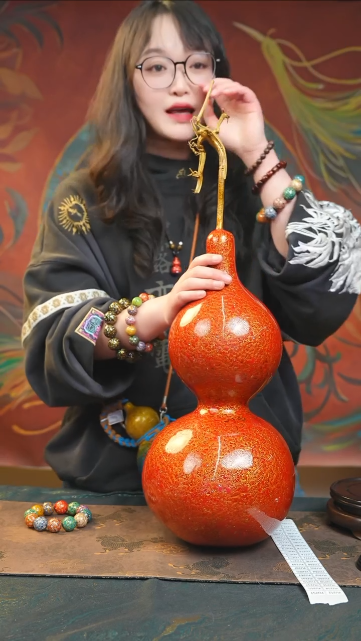 【闪购商品】YU252漆艺酒葫芦不包手串及旋转底座