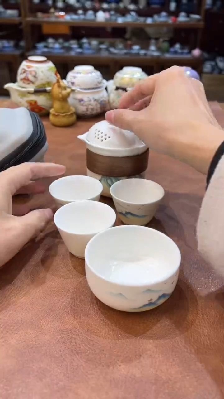 真的很便宜会开片的旅行茶具