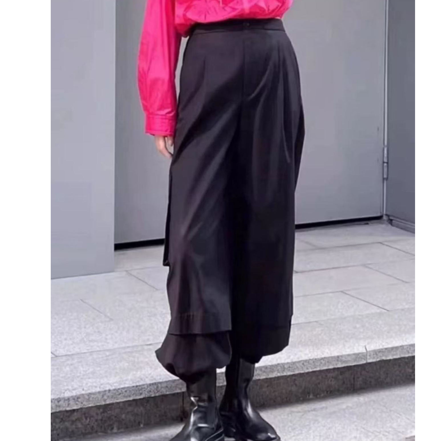 AMASS/阿玛施【新款工装裤】束脚阔腿裤简约九分休闲工装裤5100487