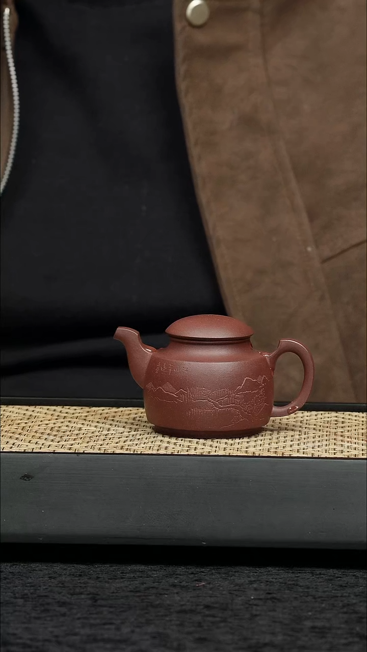 茶壶紫砂五堂 石朴-刻