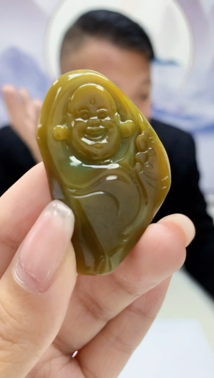 【闪购商品】定制翡翠未镶嵌4969-kk-毛货挂件35