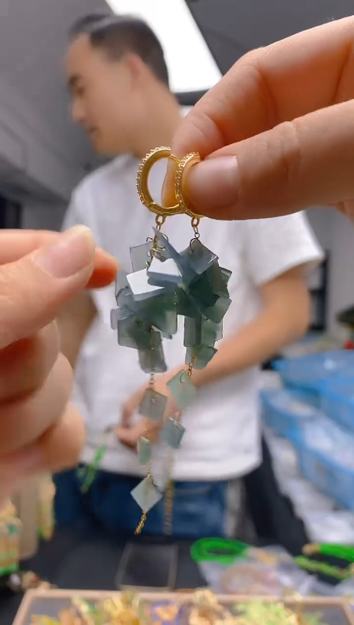 【闪购商品】翡翠耳饰合金0160翡翠耳包