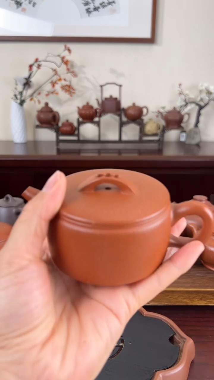 【闪购商品】紫砂茶壶红降坡一片瓦壶150CC