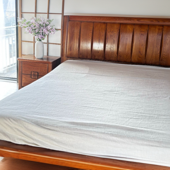 麻小屋-棉麻人字纹床单/床笠