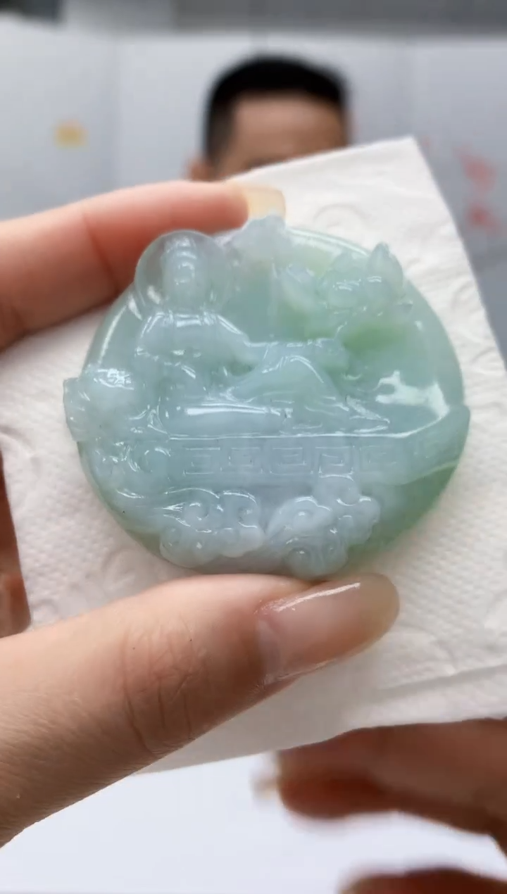 【闪购商品】定制翡翠未镶嵌3916lr毛货挂件57