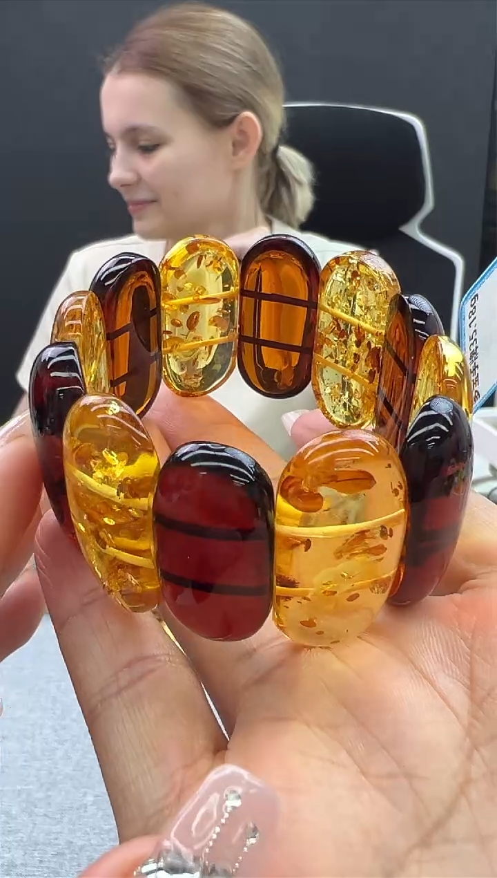 【闪购商品】琥珀手链未镶嵌88秒拍号