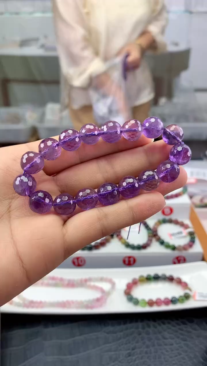 未镶嵌珠宝半成品紫晶多样性发一条