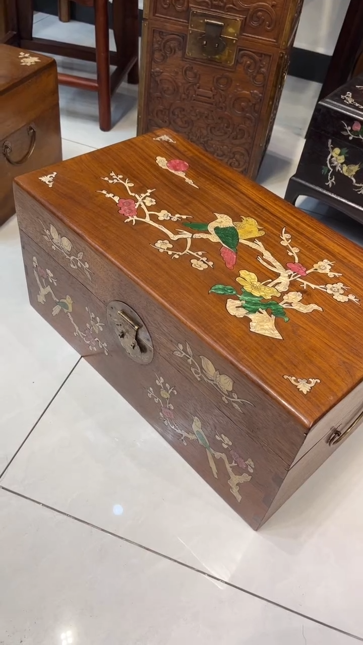 【闪购商品】贡木喜上眉梢螺钿首饰箱