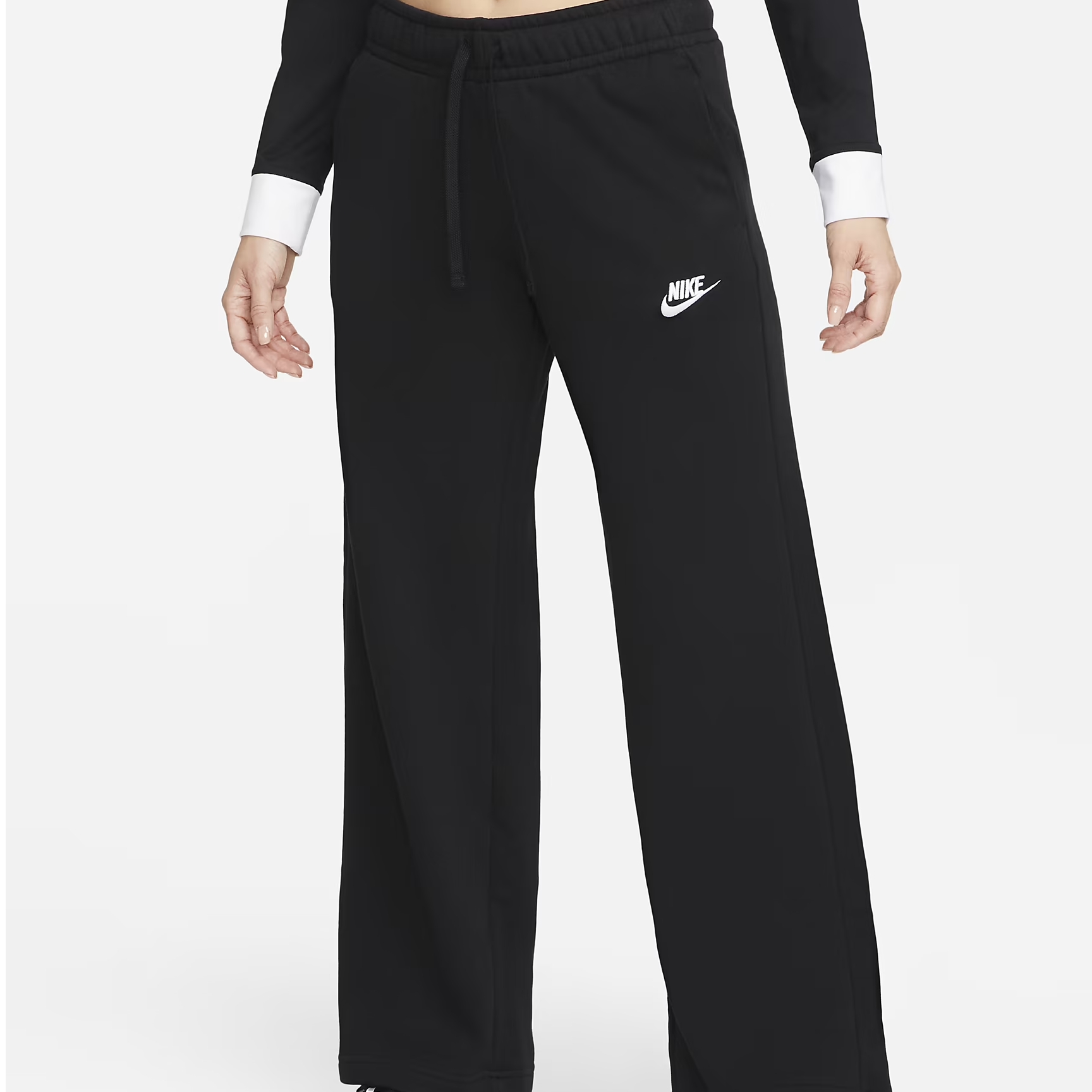 Nike Sportswear Club Fleece 女子中腰阔腿薄绒运动裤FB2728-010