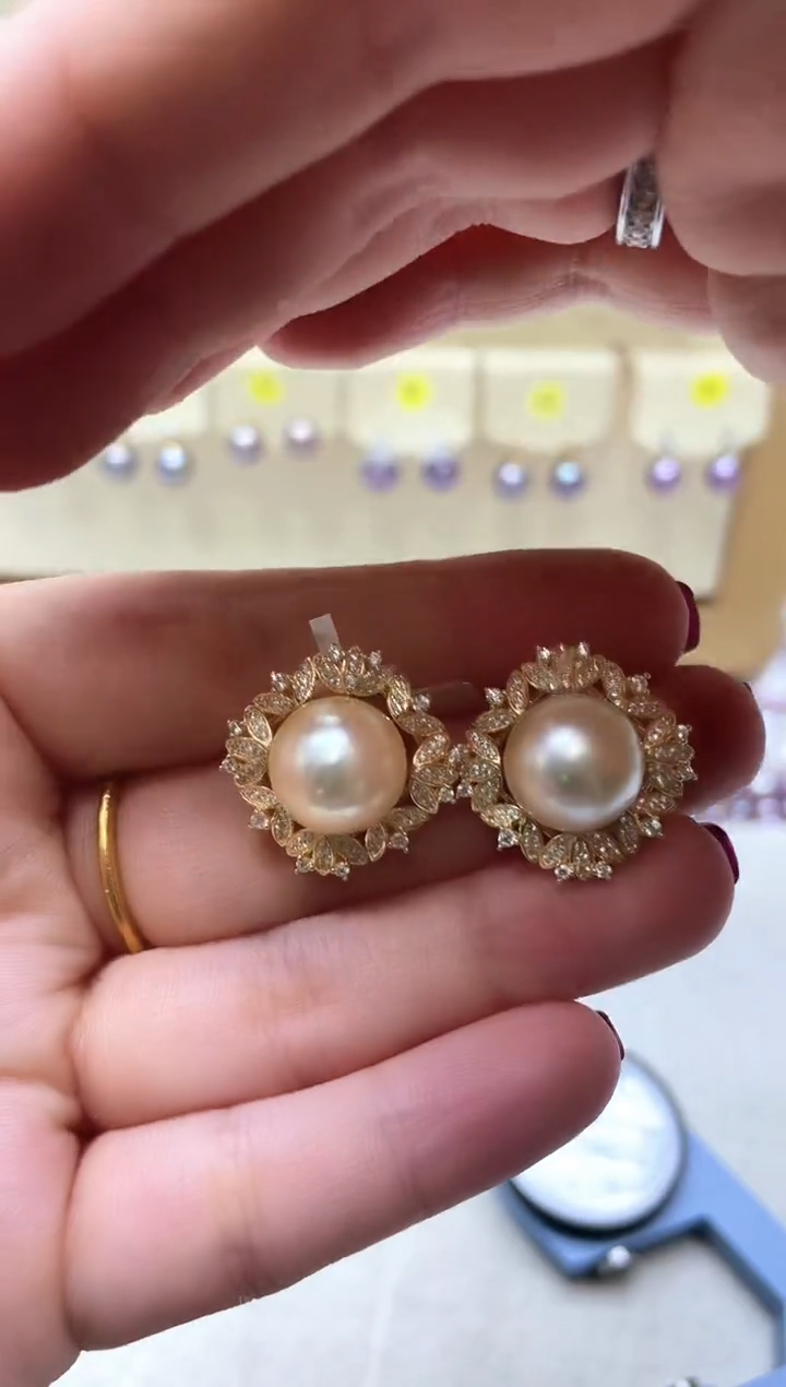 【闪购商品】海水珍珠耳钉未镶嵌1