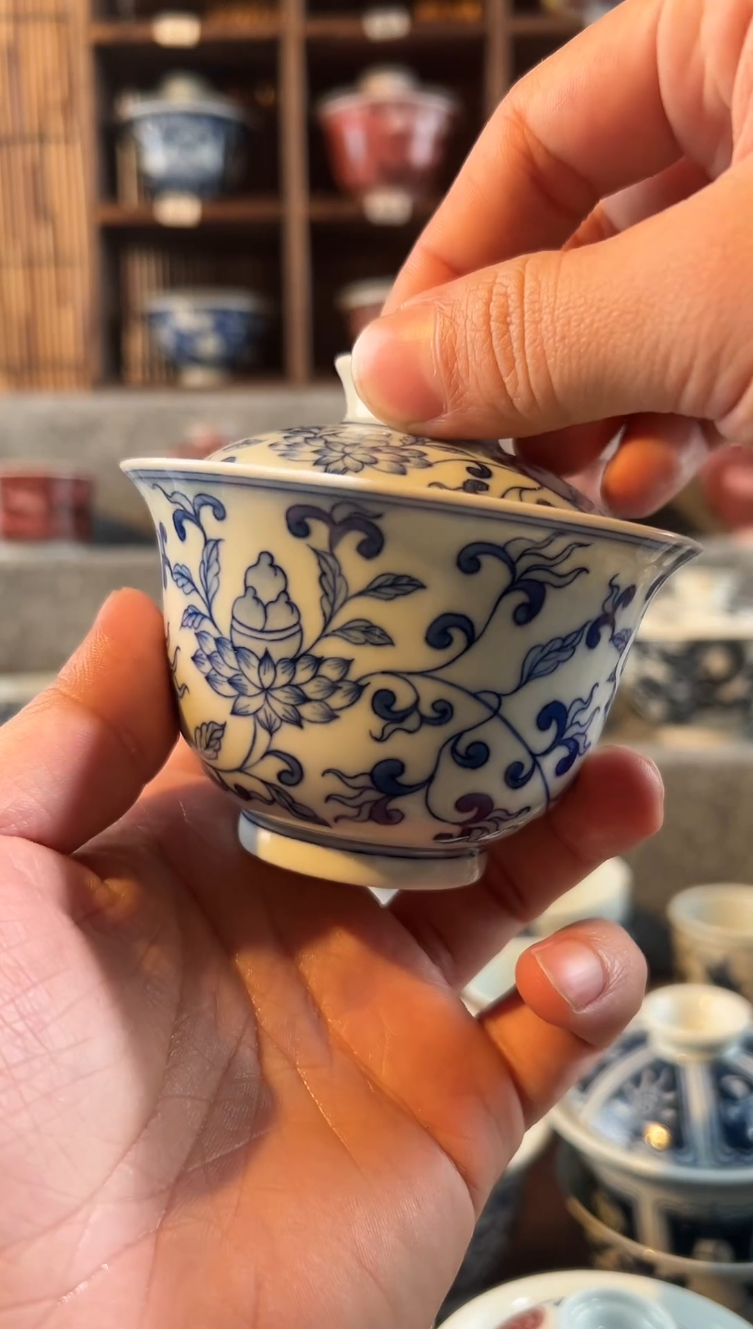 【闪购商品】天禄言瓷缠枝莲盖碗