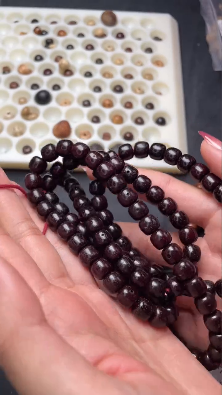 【闪购商品】星月菩提吊坠精工级朱砂供星月桶珠9*8长串