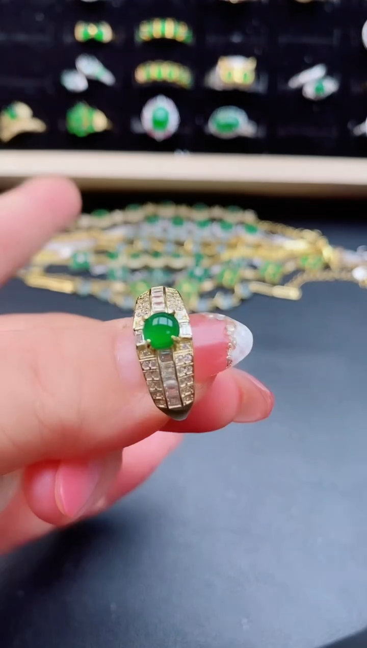 【闪购商品】翡翠戒指银S925镶嵌1212