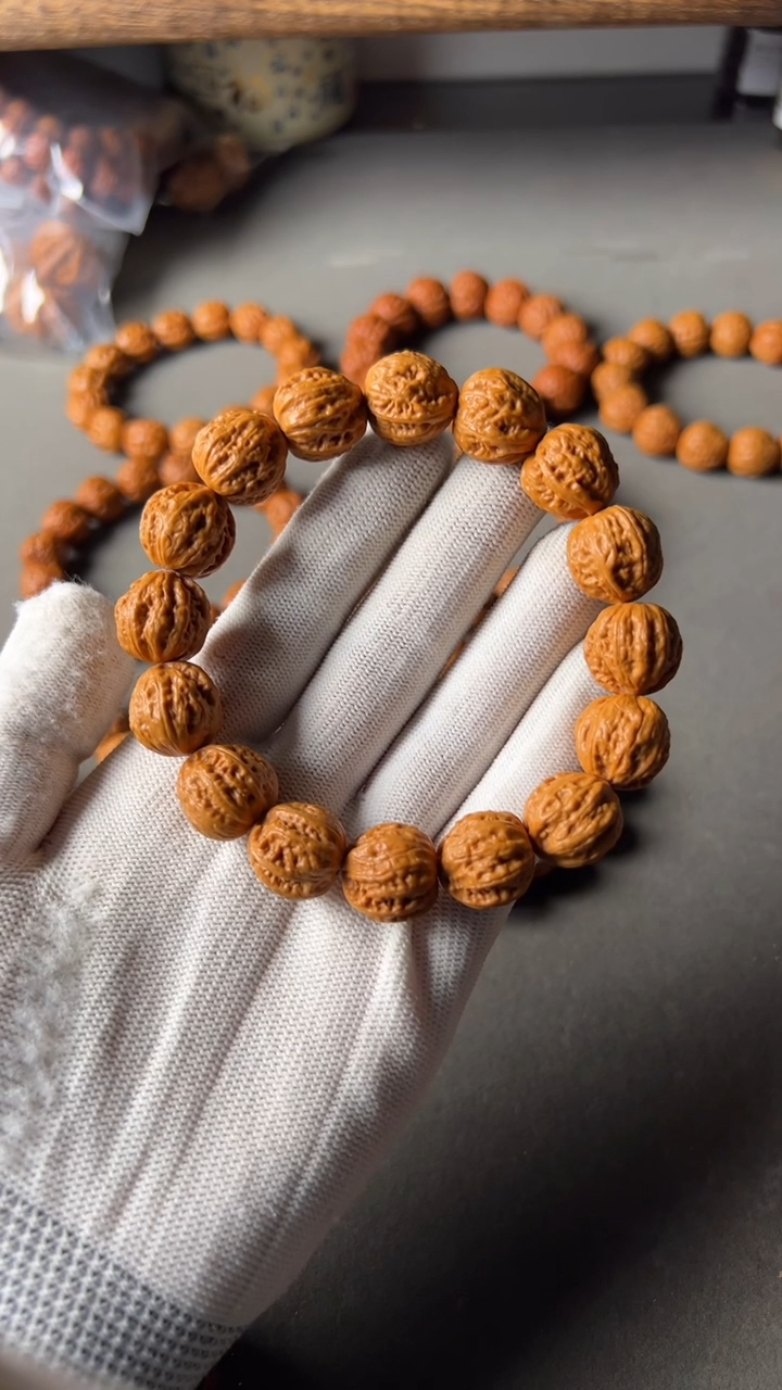 文玩核桃手串16粗筋京八棱