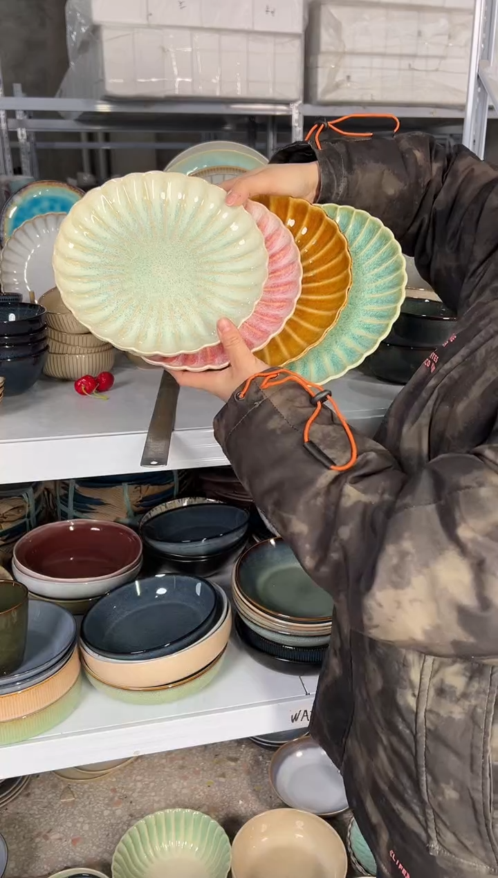 陶瓷外贸尾货瑕疵满20包邮X4小盘