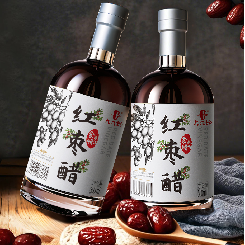 九九龄红枣醋0防腐剂0添加剂古法工艺酿造凉拌用家用醋饮原液原醋