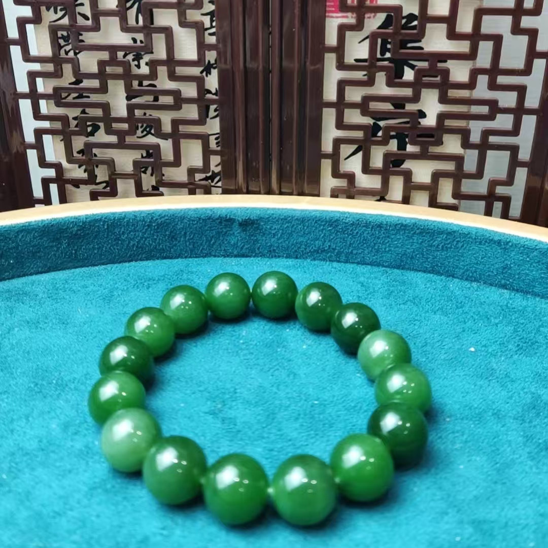 和田玉碧玉猫眼手串