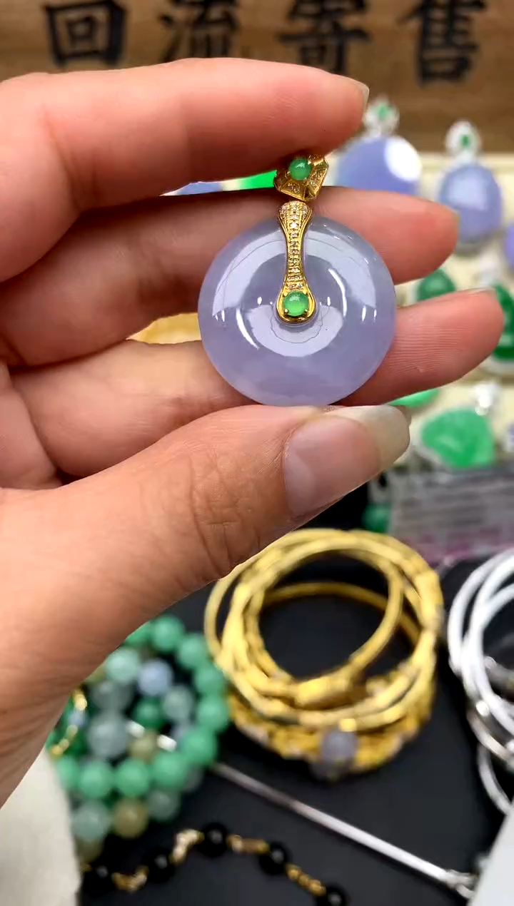 【闪购商品】翡翠颈饰18K金镶嵌139-中国好珍宝