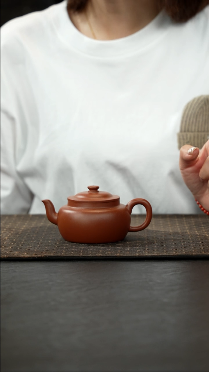 茶壶紫砂朱泥旭帽壶180cc