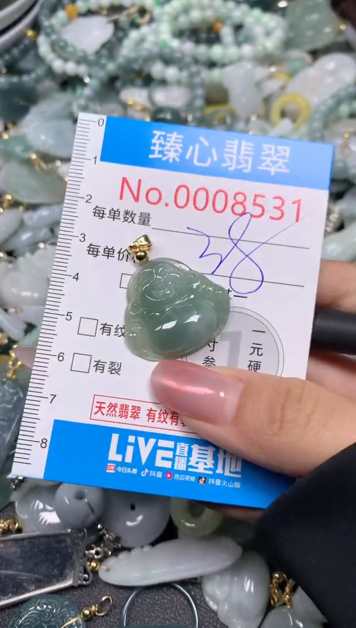 【闪购商品】翡翠颈饰未镶嵌含绳008531