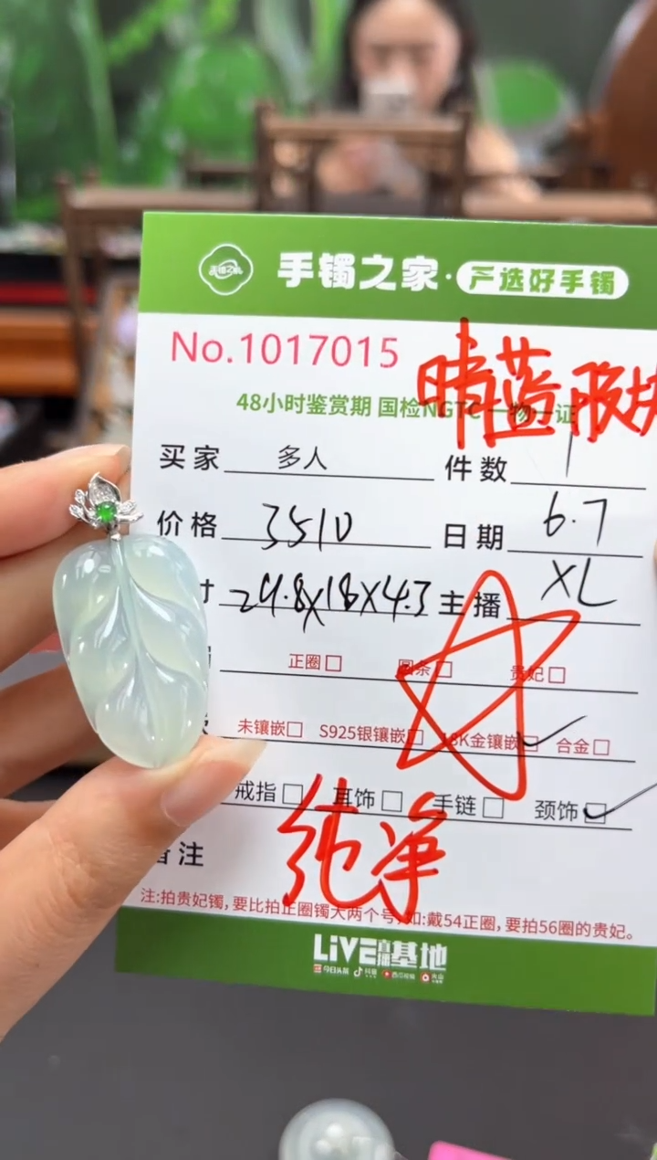 翡翠18K金镶嵌颈饰多人
