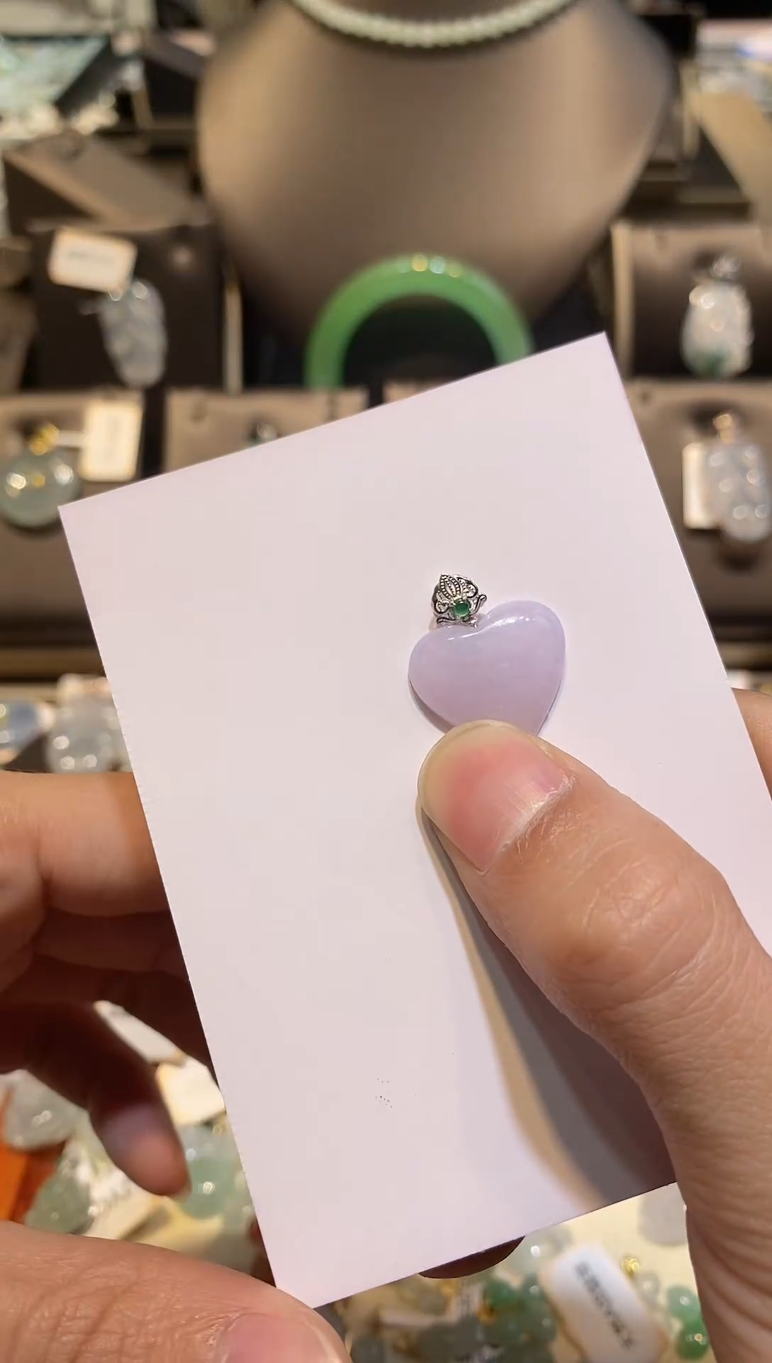 【闪购商品】翡翠颈饰18K金镶嵌天然A货翡翠一件