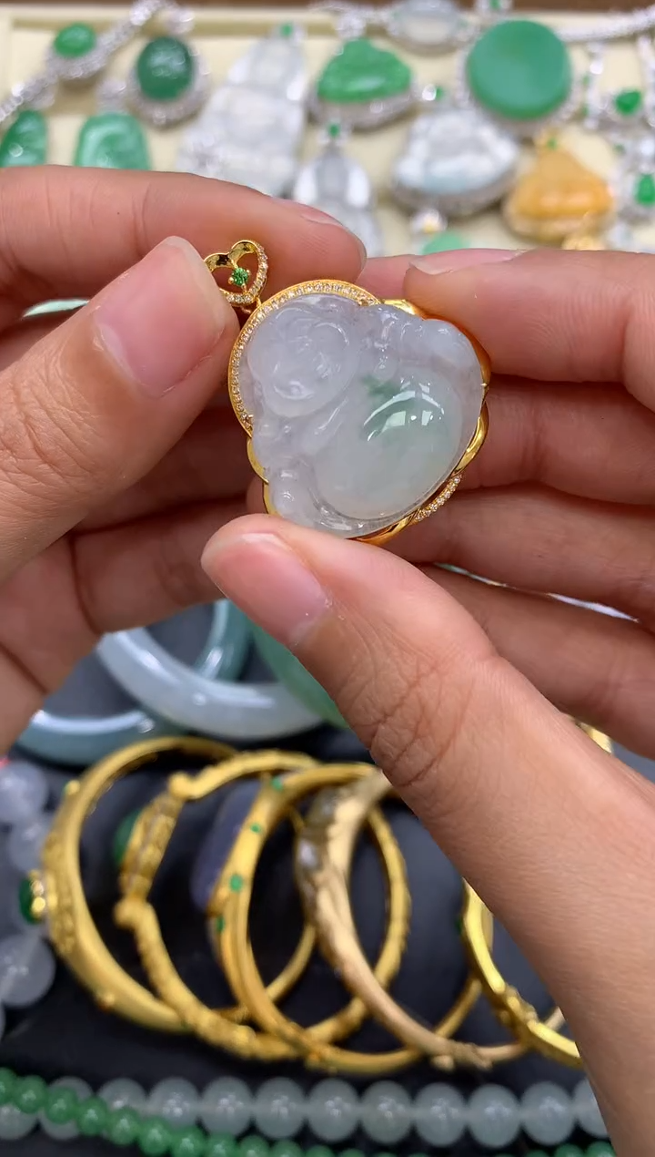 【闪购商品】翡翠颈饰18K金镶嵌206-中国好珍宝