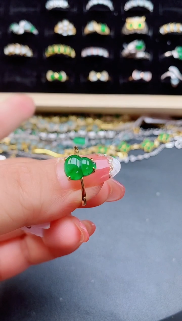 【闪购商品】翡翠戒指银S925镶嵌508050