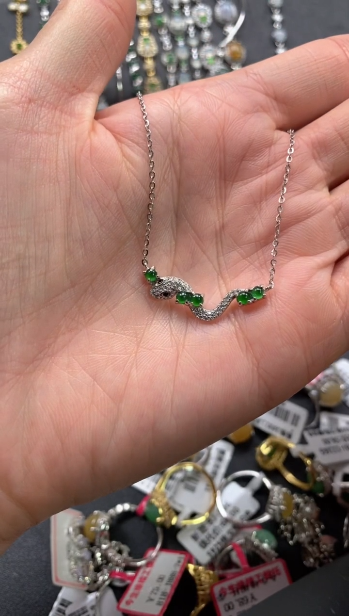 【闪购商品】翡翠戒指银S925镶嵌11111--1