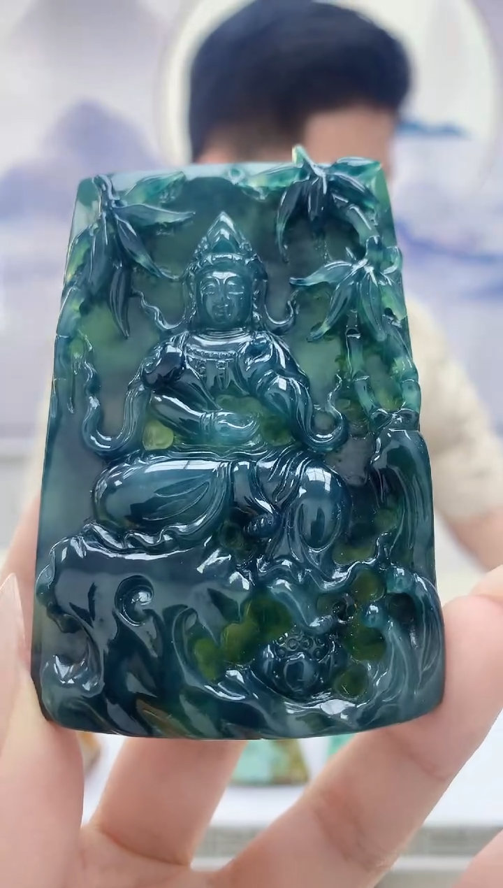 定制翡翠未镶嵌4917xx-毛货挂件64