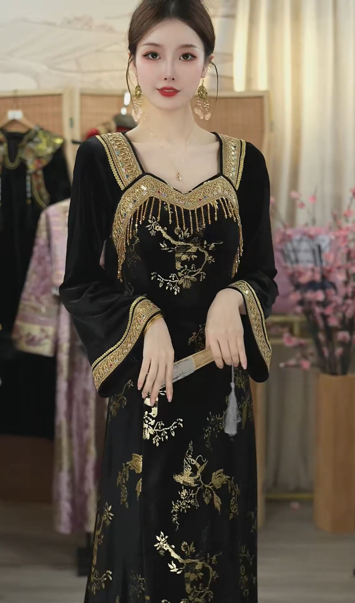 微岚熙2025秋季新款中国风古风飘逸日常旗袍（6955）