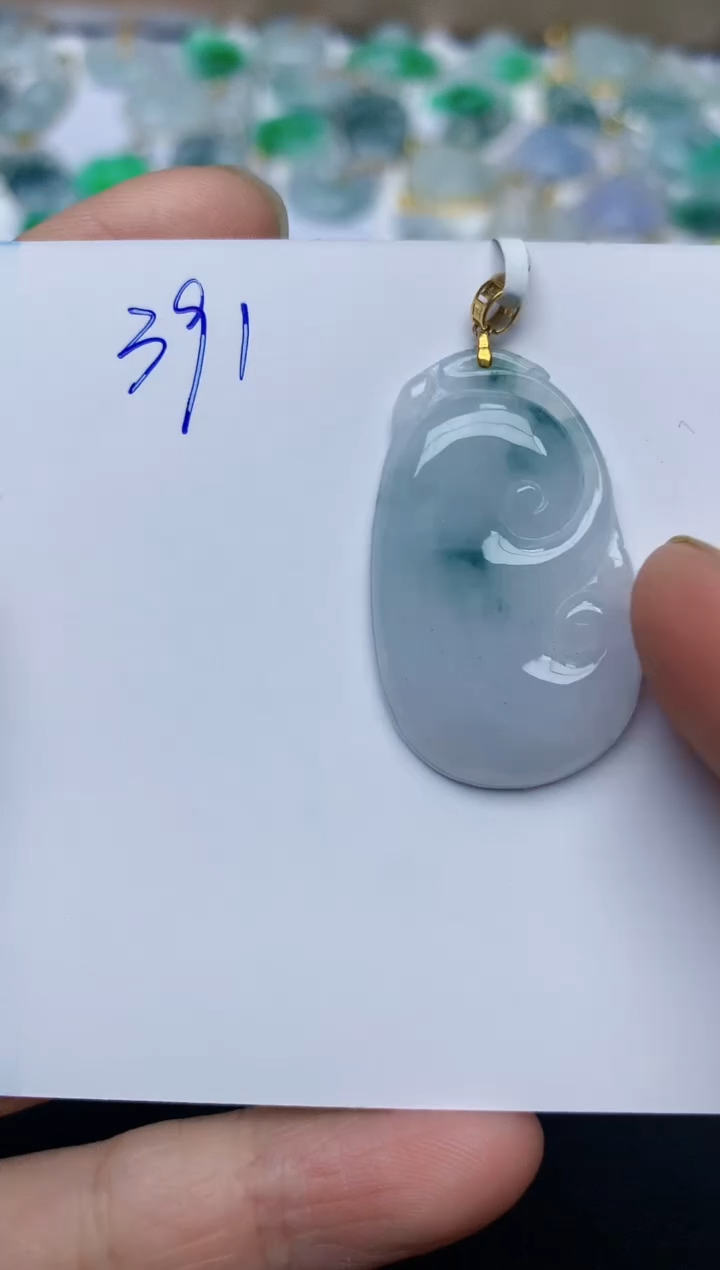 【闪购商品】翡翠颈饰18K金镶嵌天然翡翠A货