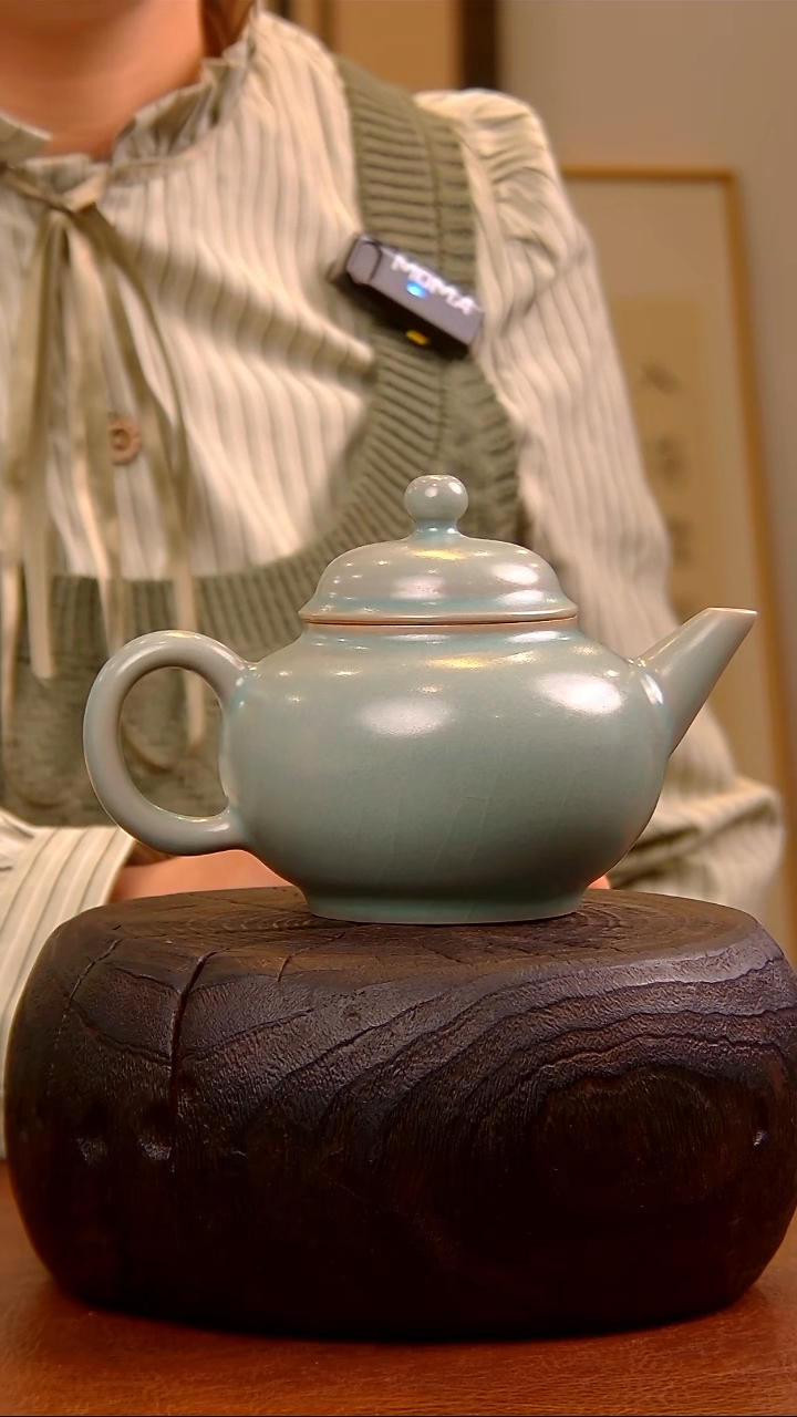 瓷片427青绿釉水平壶.........