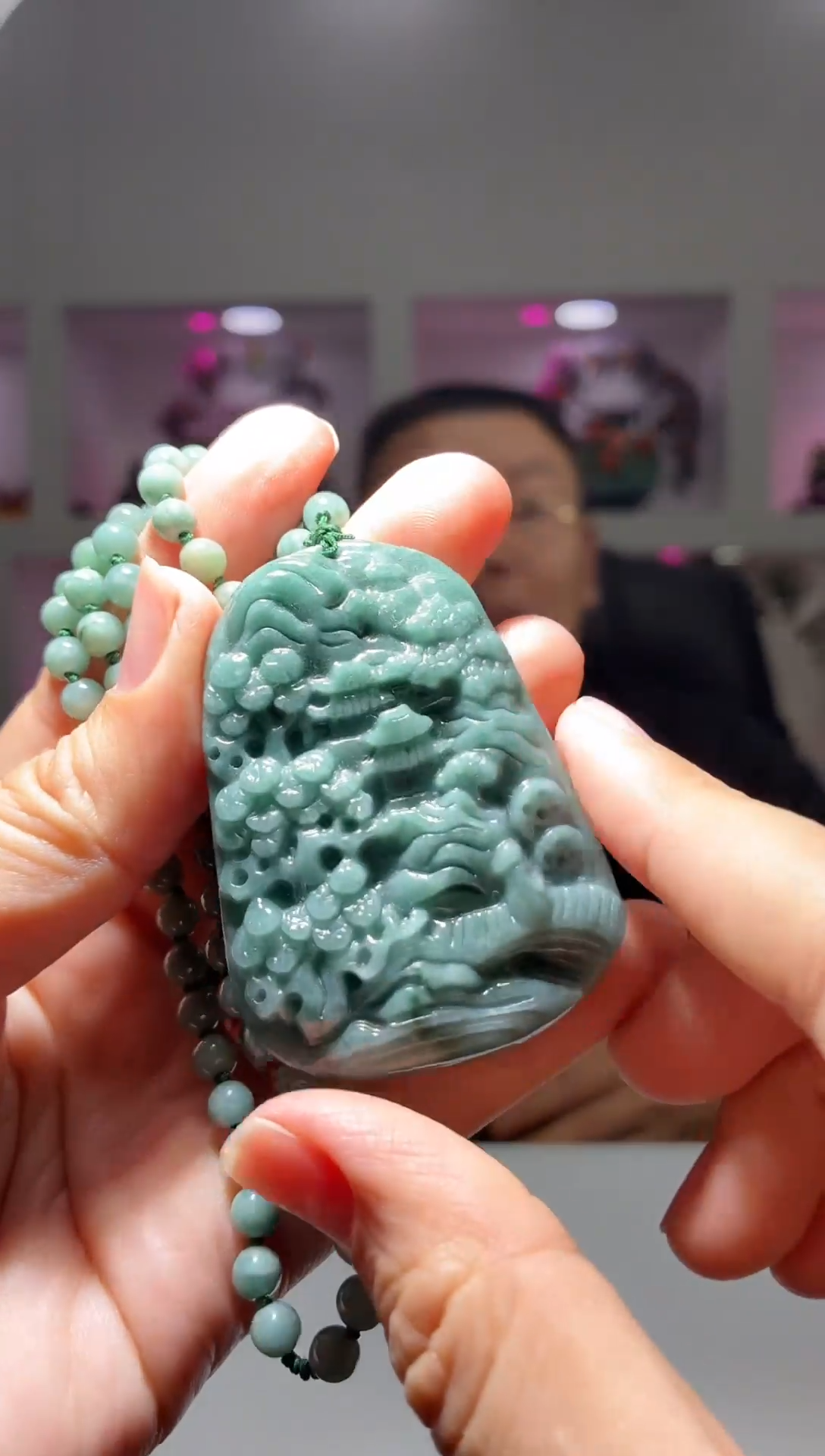 颈饰未镶嵌翡翠天然翡翠-5