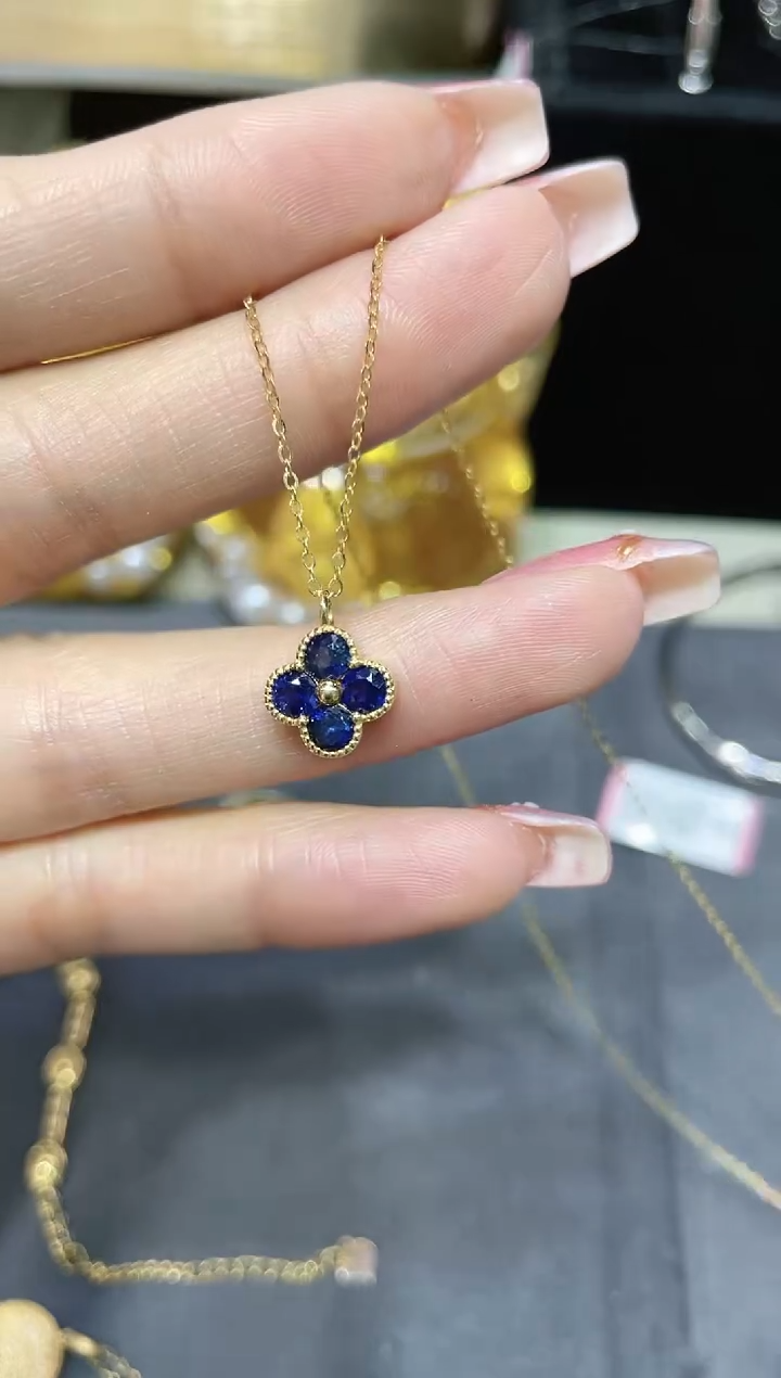 【闪购商品】蓝宝石项链18K金镶嵌·