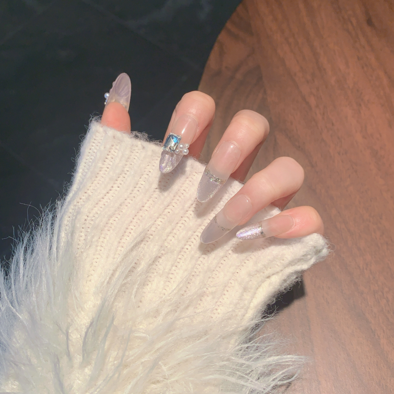 方寸|紫气东来·纯手工可爱立体手绘高级法式猫眼新款可拆卸穿戴甲