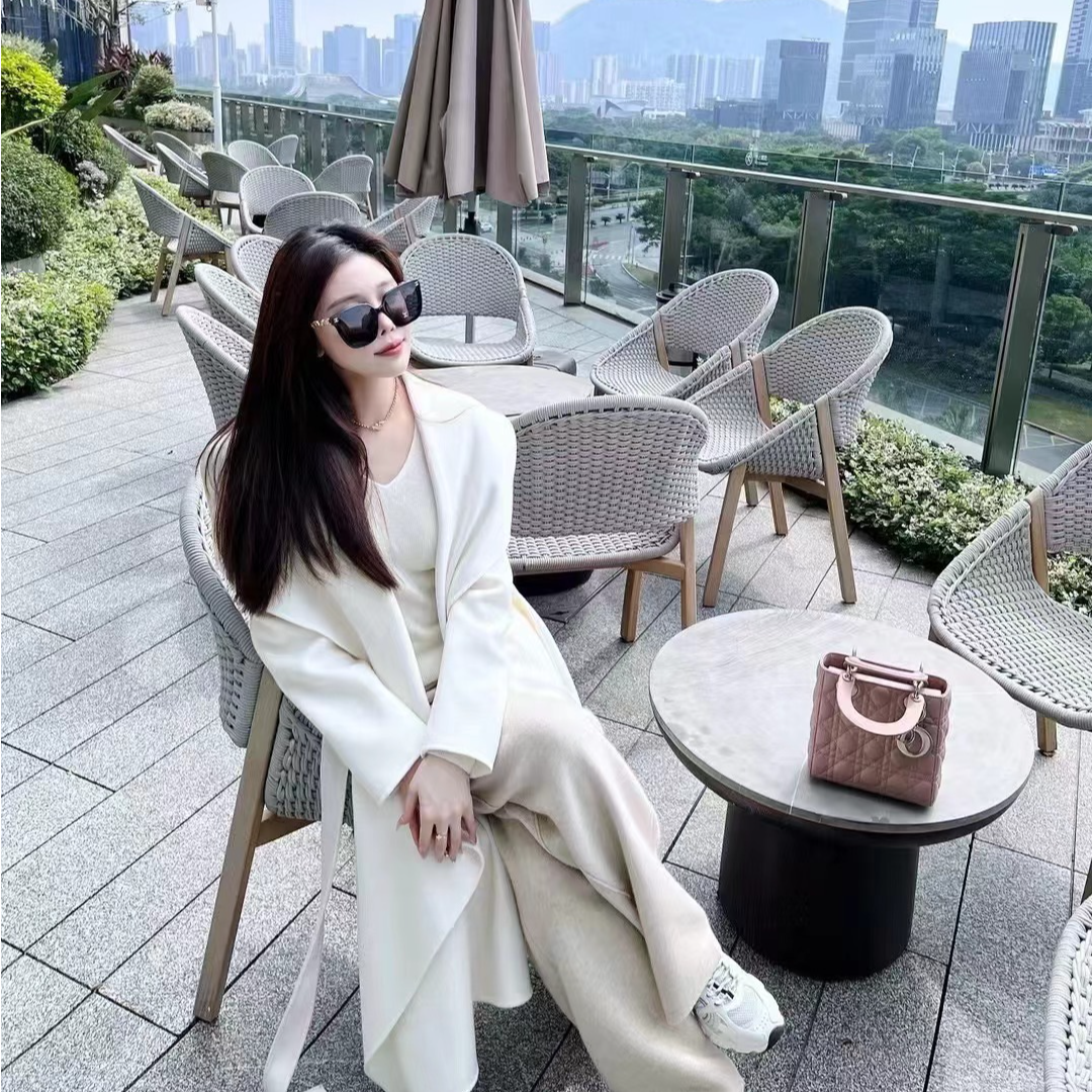 99新 MaxMara 奢小二/浴袍羊绒大衣/36码/公价49500