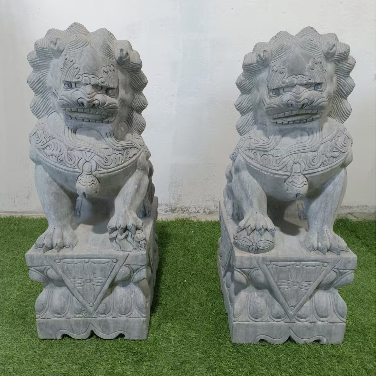 天然青石石雕狮子家用庭院门口客厅精致摆件