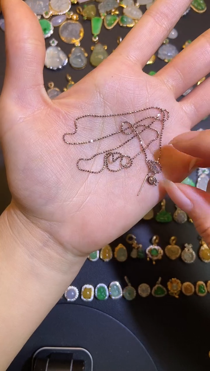 吊坠(不含链)银S925镶嵌翡翠1