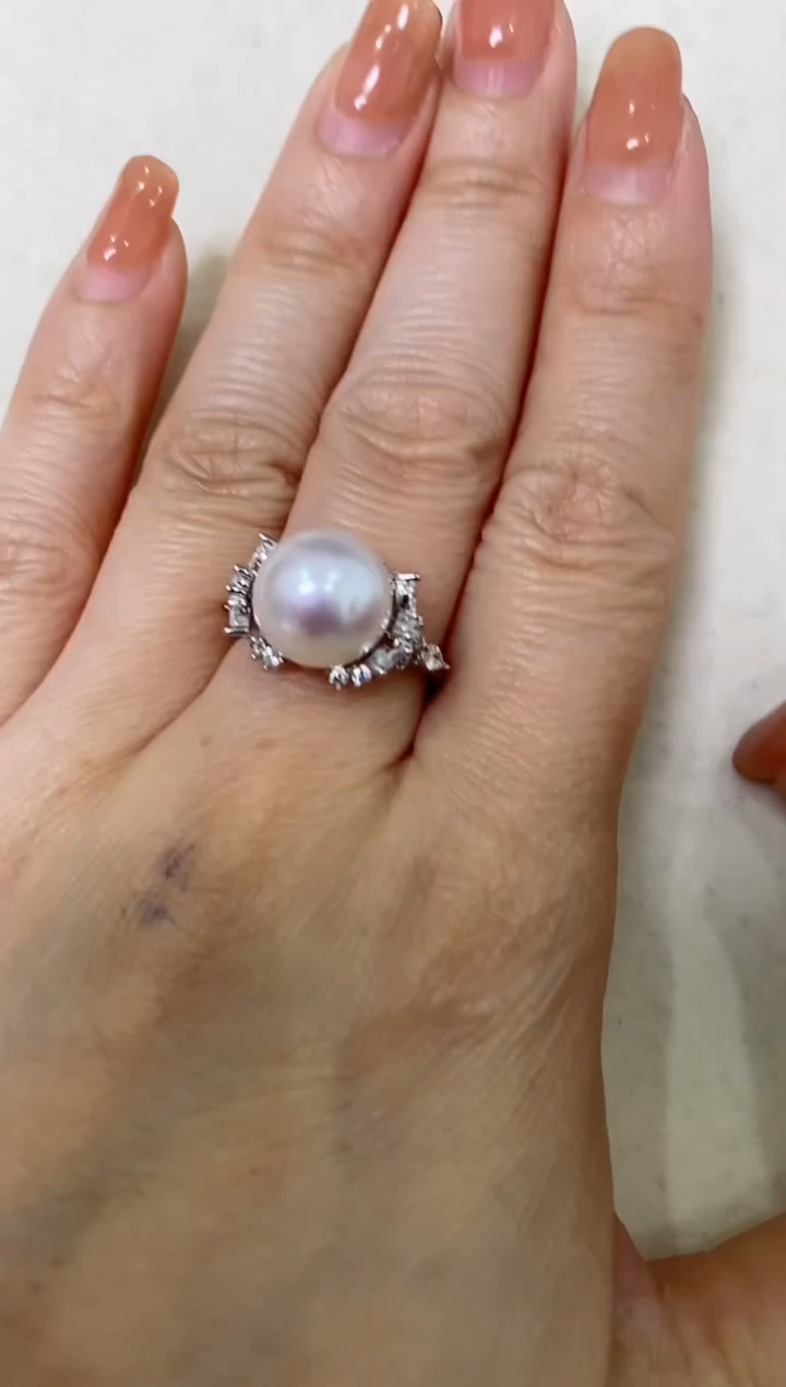 【闪购商品】淡水珍珠LL银S925镶嵌珍珠戒指@@c1212
