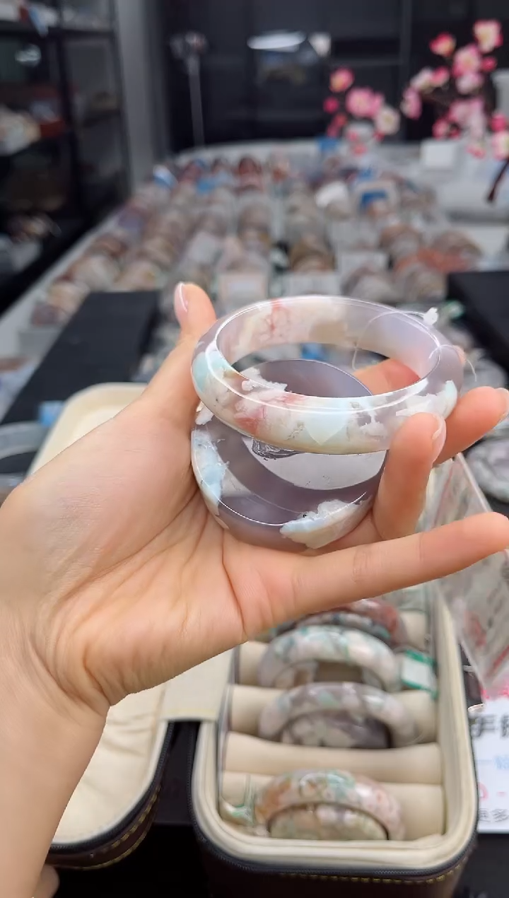 石英质玉手镯未镶嵌61圈口（赠送镯心）S9879