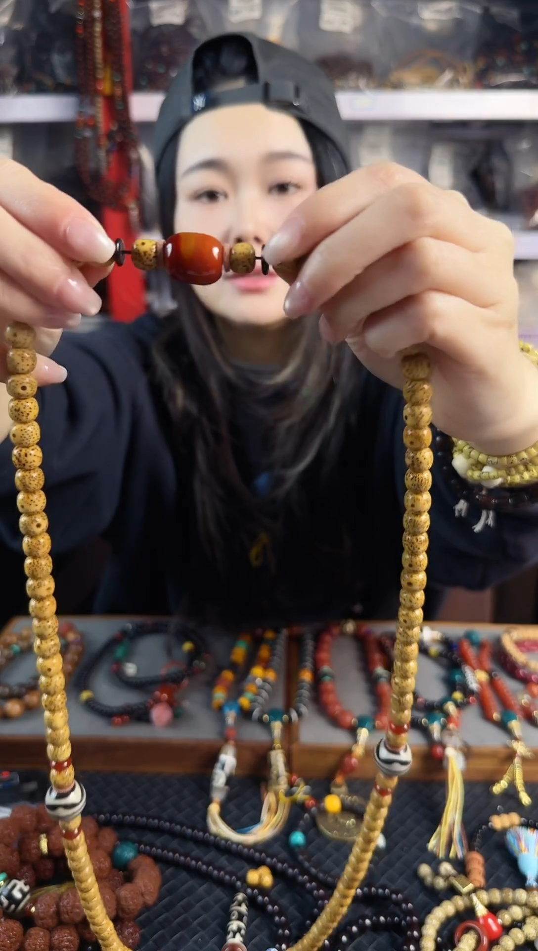 手串星月菩提老陈籽黄金籽星月108