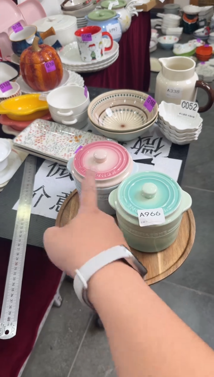 摆件陶A966-2个 陶瓷餐具库存微瑕