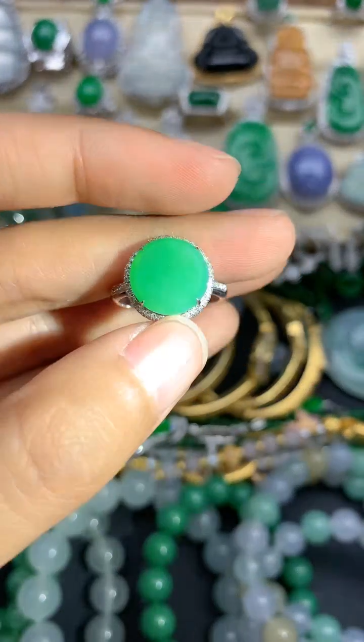 【闪购商品】翡翠戒指18K金镶嵌239-中国好珍宝