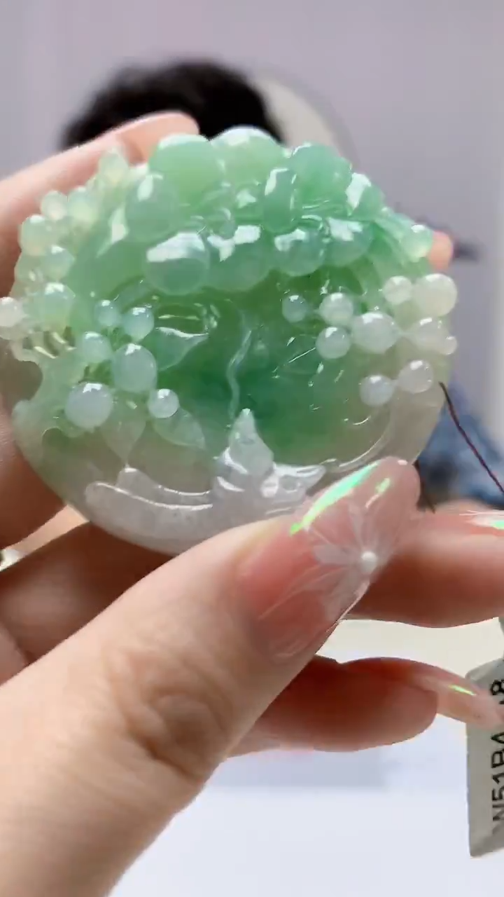 【闪购商品】定制翡翠未镶嵌4688DD-毛货133花鸟