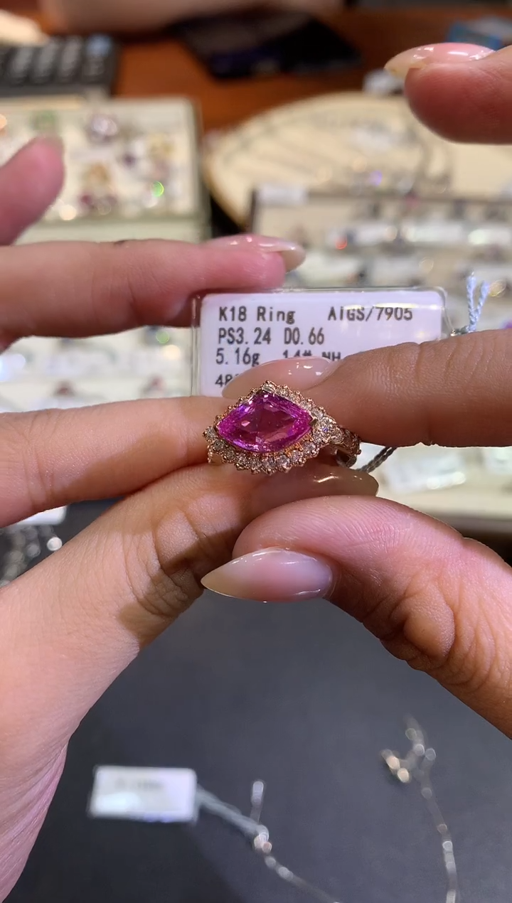 定制蓝宝石戒指18K金镶嵌D486|49800