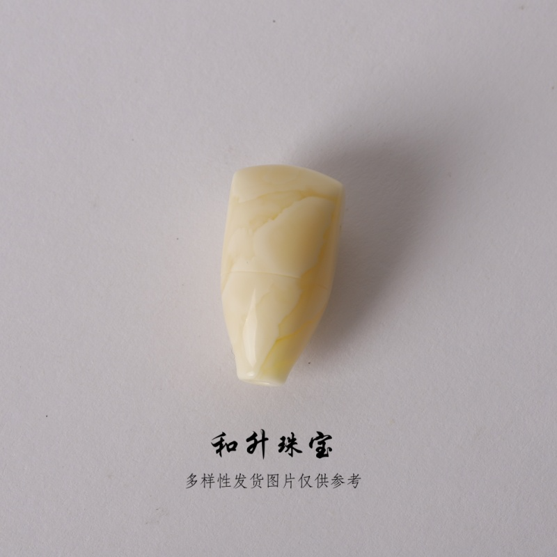 天然原矿俄料蜜蜡精工三通佛头文玩配珠串珠12.8*24.2*12.8