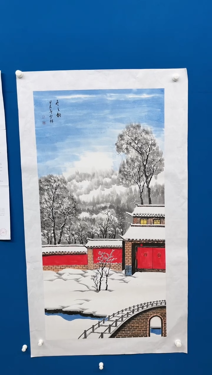 【闪购商品】国画张-现场原创四尺雪景/无框/W