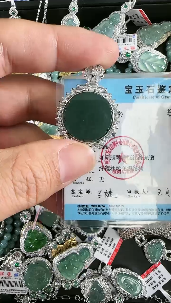 【闪购商品】翡翠吊坠(赠链)未镶嵌天然翡翠A货